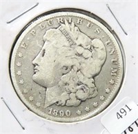 1890 MORGAN SILVER DOLLAR