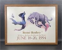 1994 Framed Signed Reno Rodeo Print 422/500