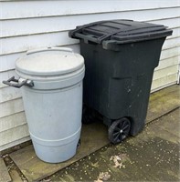 ROLLING TRASH CAN & OTHER