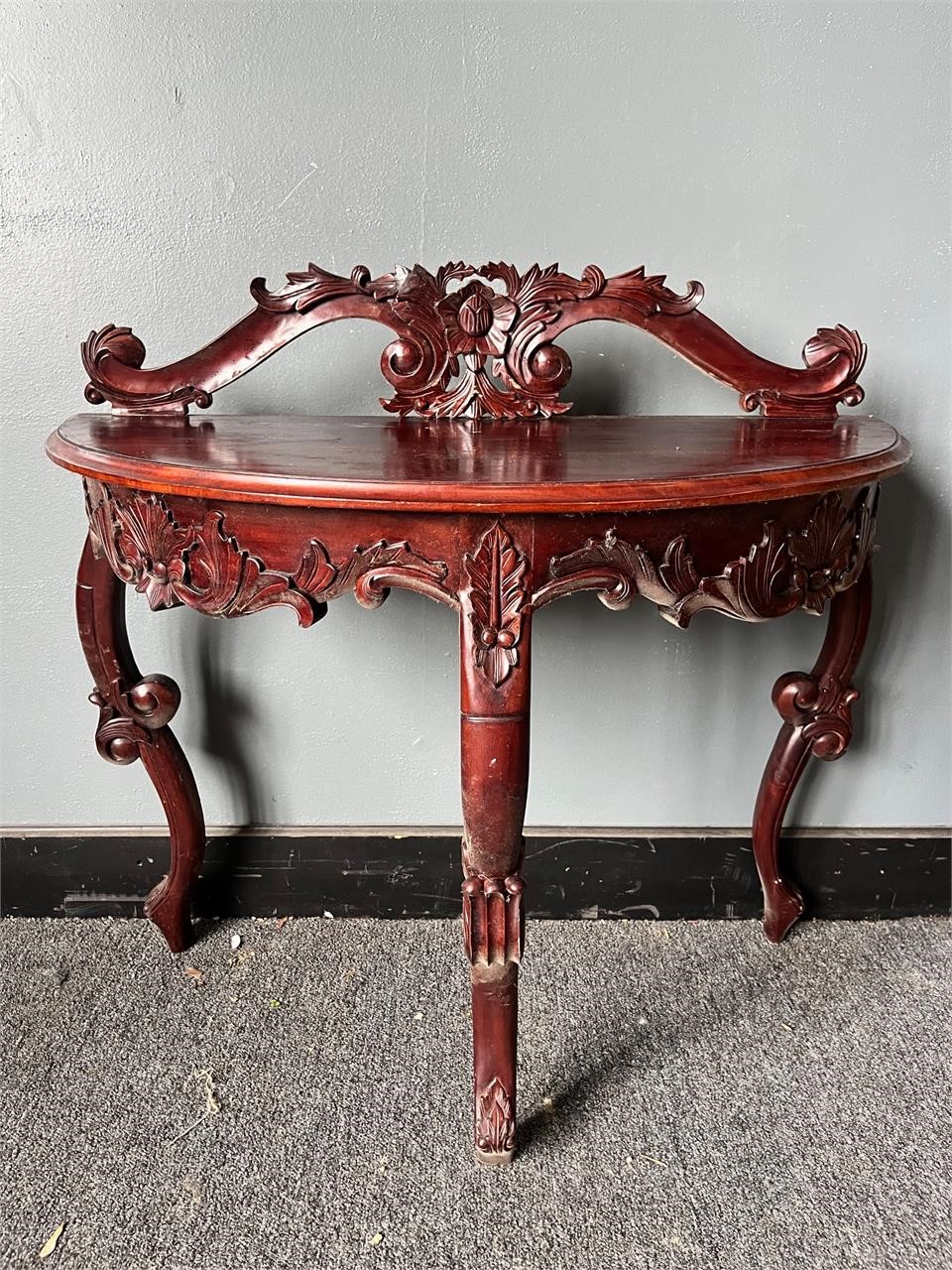 Antique mahogany console table