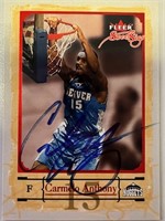 Nuggets Carmelo Anthony Signed Card with COA