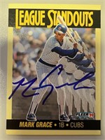 Cubs Mark Grace Signed Card with COA