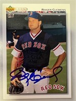 Red Sox Roger Clemens Signed Card with COA