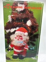 vintage christmas Walking Musical Santa Claus