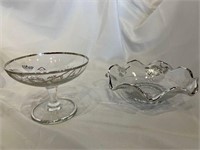 Silver City Flanders Silver Inlay Candy Dishes