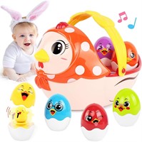 Easter Egg Toys  6Pcs  Light Music  1-3 Yrs