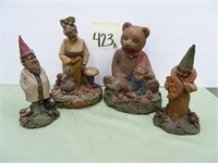 (4) Clark Gnome Figurines - Georgia, Rosemary,