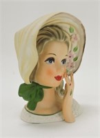 Royal Crown Japan lady head vase 3477, 7"