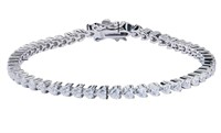 925S 5.1ct Moissanite Tennis Bracelet