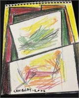 Langley Abstract Crayon and Acrylic Art Book