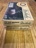 2 BOXES OF .375 WEATHERBY MAG AMMO