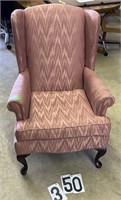 Wing Back Mauve colored chair