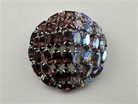 Vintage Large Weiss Dome Rhinestone Brooch