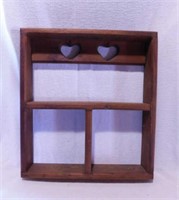 Wooden shadowbox - Wooden wall shelf, 24" wide