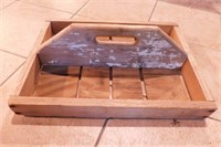 Primitive wooden tool trays and more