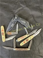 6 vintage promo knives, various