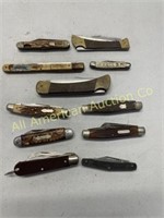 Eleven vintage knives, various brands, types, cond