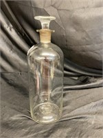 ANTIQUE HAND BLOWN LARGE APOTHECARY GLASS BOTTLE