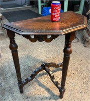 Mahogany Demi-Lune Console Table