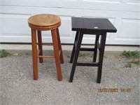 2  26"h  Wooden Stools