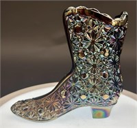 Fenton Purple Carnival Daisy Button Boot