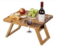 4x Acacia Wood Wine Picnic Table