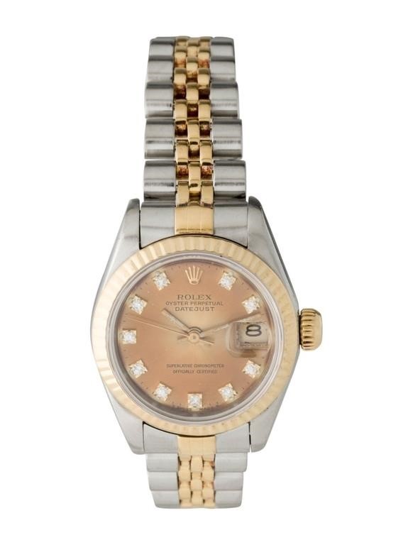 Rolex Ladies 18k Gold Datejust Jubilee Watch 26mm