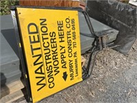 (4) Steel WANTED Signs on Stands