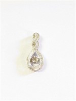 .925 Silver Pendant w/Floating Stone  H