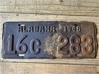 1948 Alabama License Plate