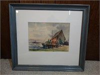 Charles Henry Reinike Watercolor Under Glass