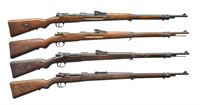 GROUP OF 4 GERMAN WWI GEW 98 BOLT ACTION RIFLES.