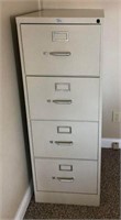 4 Drawer tan metal file cabinet no key