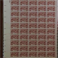 US Stamps3 cent Sheets x40 Mint NH with perf seps