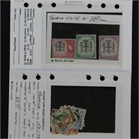 Jamaica Stamps on dealer cards, $20, CV $1000+