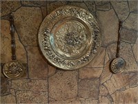 Vintage Brass Hanging Plate