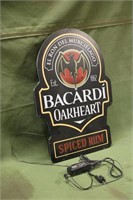 Bacardi Spiced Rum Light Up Sign Works