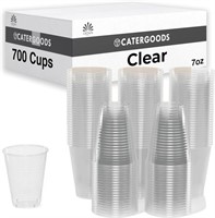 Catergoods 100 Pack 7 oz Clear Plastic Cups - For