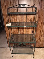 Green Wrought Iron Stand.