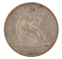 1875 Seated Liberty Silver Half Dollar