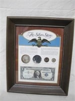 US MINT SILVER STORY FRAMED COIN COLLECTION