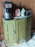 Entry Cabinet, Bunn Coffee Maker, GE Radio, Clock