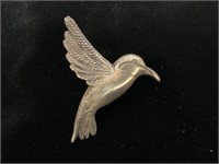 Sterling Hummingbird Pin 3.3gr Signed H & H