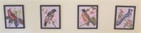 Set of 4 Vintage Bird Prints (4pcs)