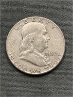 1962 D  Franklin Silver Half Dollar