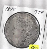 1878 Morgan Dollar  7TF