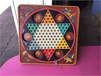 ANTIQUE CHINESE CHECKERS - COMPLETE