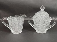 Crystal Pitcher & Handled Dish with Lid