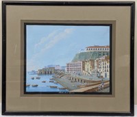 Original Gouache Painting of Naples, Italy #7
