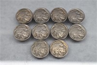 Buffalo Nickels -Lot of 10 Coins